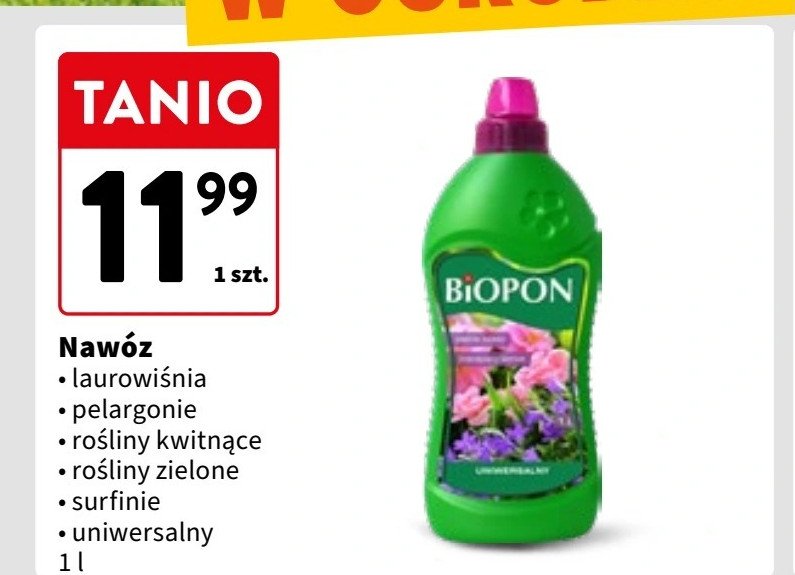 Nawóz uniwersalny Biopon promocja w Intermarche