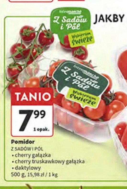 Pomidory truskawkowe cherry Z sadów i pól promocja