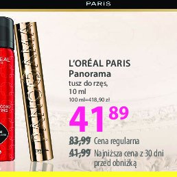 Tusz do rzęs volume L'oreal panorama promocja w Hebe