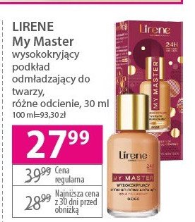 Podk艂ad do twarzy beige Lirene my master promocja