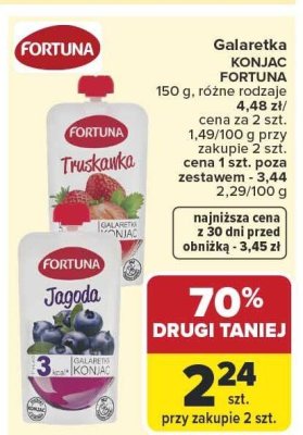 Galaretka Konjac, różne rodzaje Fortuna promocja w Carrefour