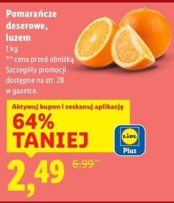 Pomarańcze deserowe, luzem promocja w Lidl