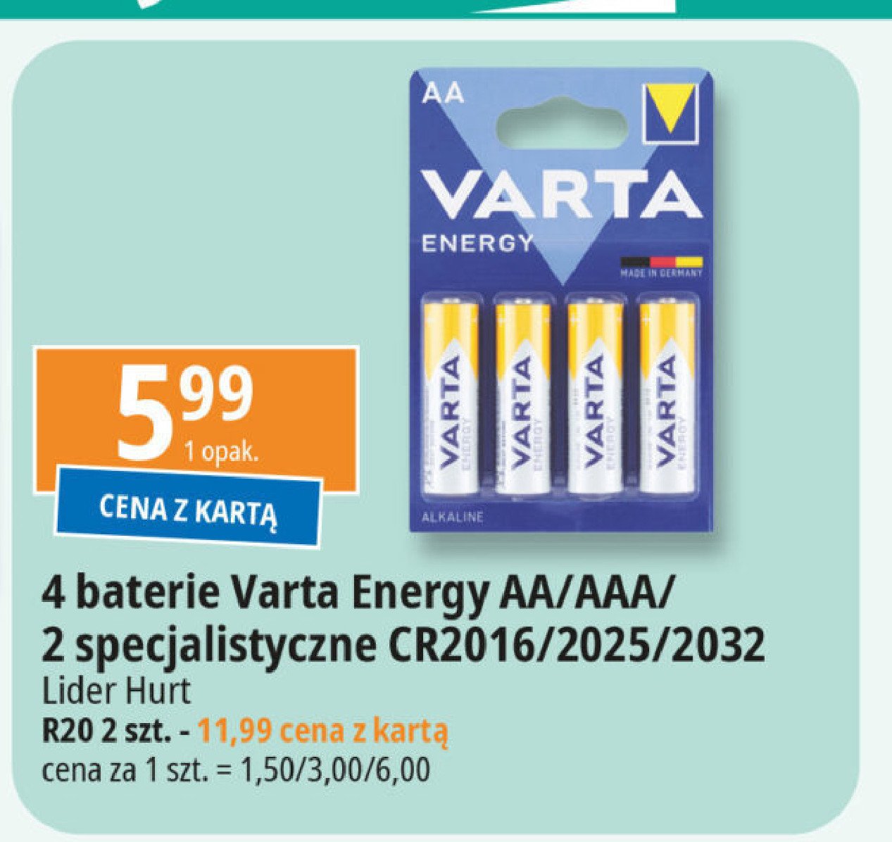 Bateria cr 2016 Varta promocja