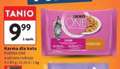 Karma dla kota PURINA ONE wybrane rodzaje promocja w Intermarche