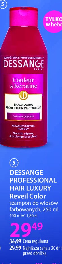 Szampon do włosów Dessange reveil color promocja