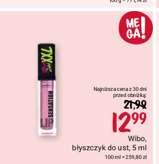 Błyszczyk do ust 3 WIBO LIP SENSATION promocja