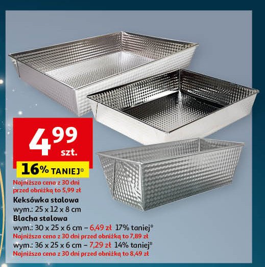 Keksówka ocynowana 25 x 12 x 8 cm promocja w Auchan