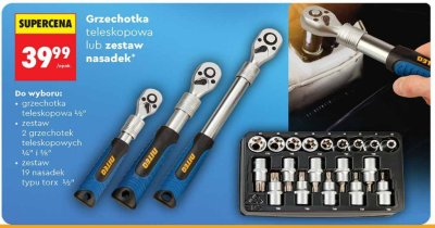 Zestaw 19 nasadek typu torx 1/2" promocja w Biedronka