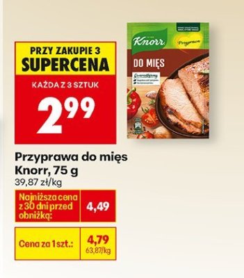 Przyprawa do mięs Knorr, 75 g promocja w Biedronka
