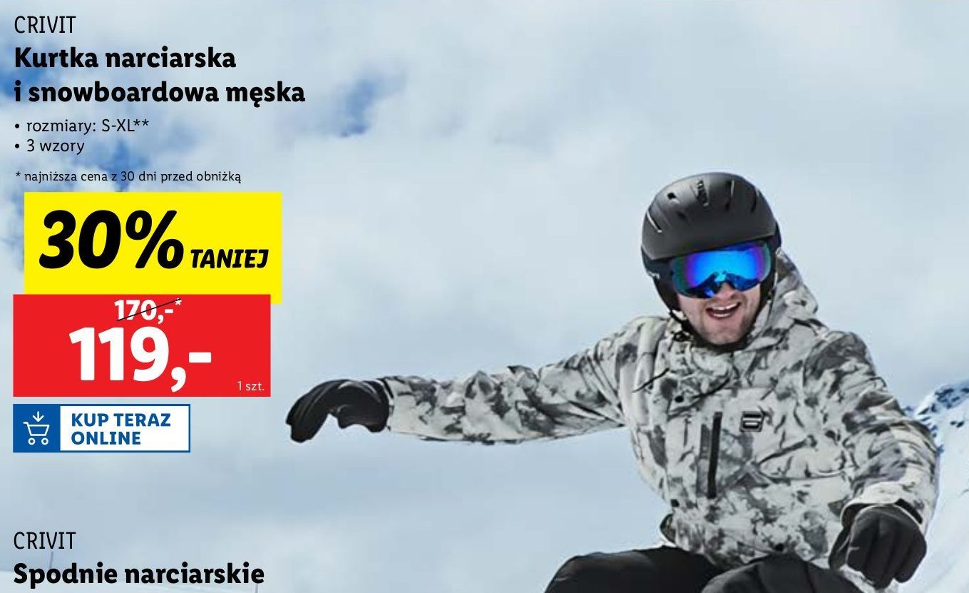 Kurtka snowbordowa męska Crivit promocja