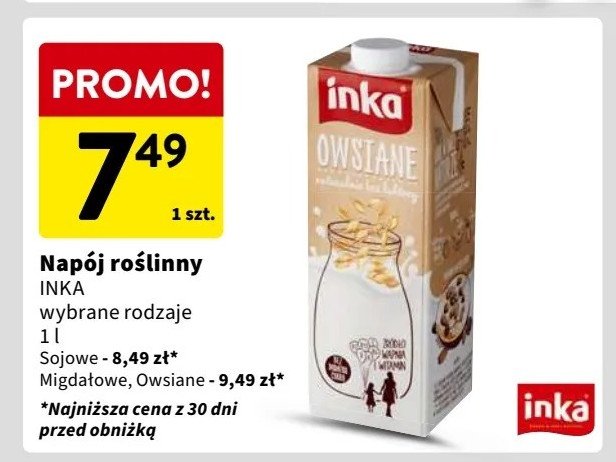 Napój migdałowy Inka migdałowe Inka dobra w swej naturze promocja