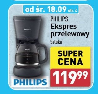 Ekspres przelewowy Philips promocja w Aldi