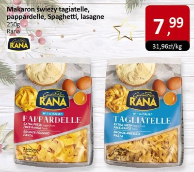 Makaron świeży tagiatelle, pappardelle, Spaghetti, lasagne Rana promocja w Market Point