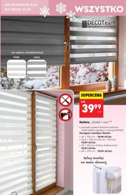 Roleta Dzień i noc 95x150 cm balkonowa promocja w Biedronka