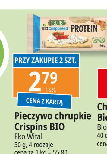 Pieczywo chrupkie protein bio EXTRUDO CRISPINS promocja