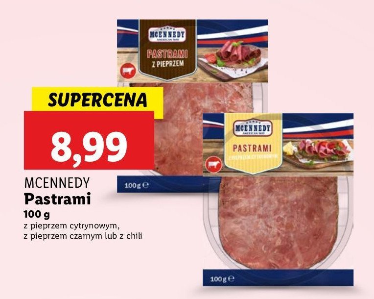 Pastrami wołowe z papryczką chili Mcennedy promocja w Lidl