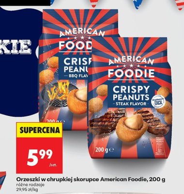 Orzeszki w chrupkiej skorupce różne rodzaje promocja w Biedronka