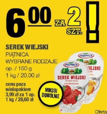 Serek wiejski Piątnica wybrane rodzaje promocja w SPAR