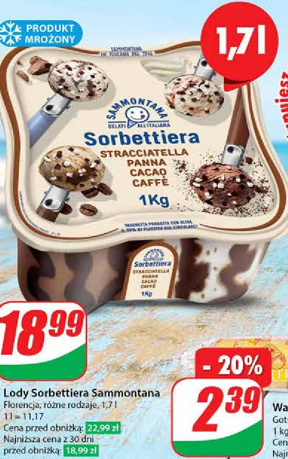 Lody stracciatella mascarpone SAMMONTANA promocja