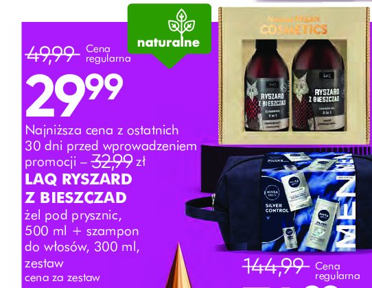 Zestaw w pudełku ryszard z bieszczad: żel pod prysznic 500 ml + szampon 300 ml Laq promocja w Super-Pharm