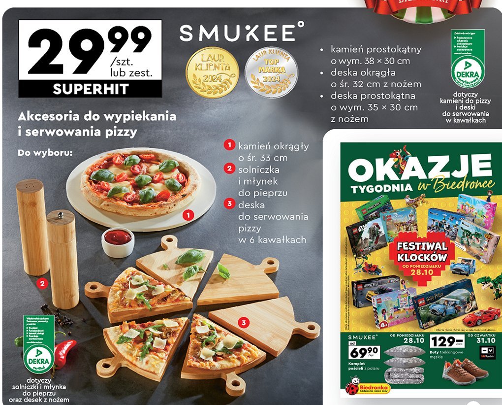 Kamień okrągły 33 cm Smukee kitchen promocja w Biedronka