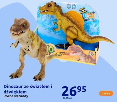Dinozaur ze światłem i dźwiękiem promocja w Action