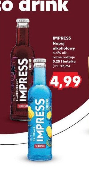 Drink kamikaze Sobieski impress promocja w Kaufland