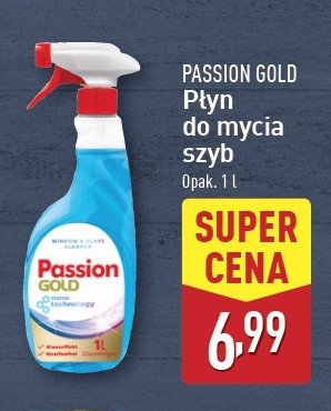 Płyn do mycia szyb Passion gold promocja w Aldi