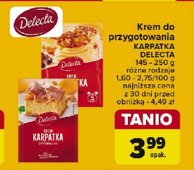 Krem karpatka w 5 minut Delecta promocja