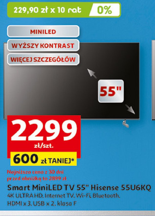 Telewizor 65u6kq HISENSE promocja