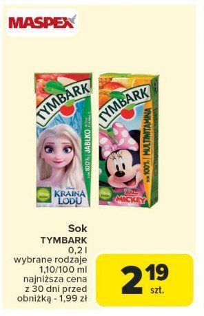 Sok multiwitaina Tymbark kartonik promocja w Carrefour