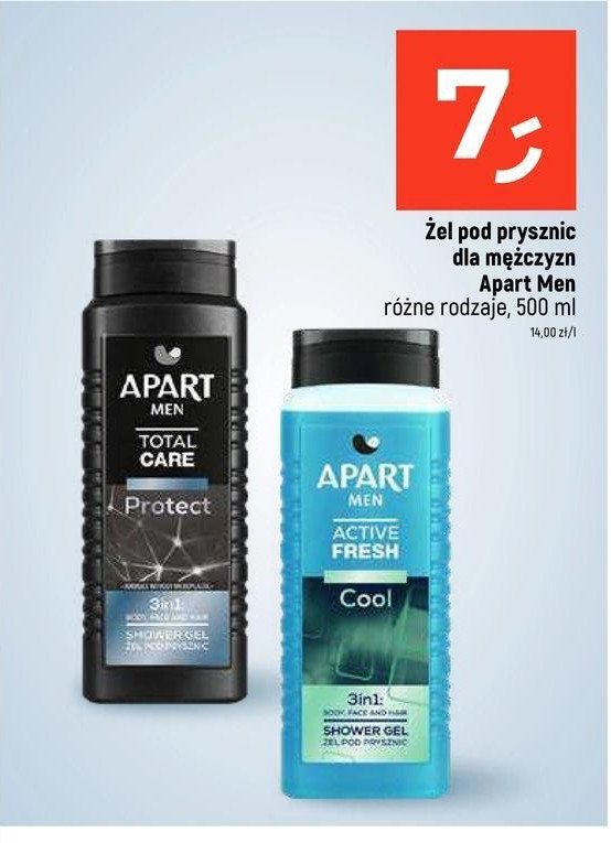 Żel pod prysznic protect Apart men total care promocja