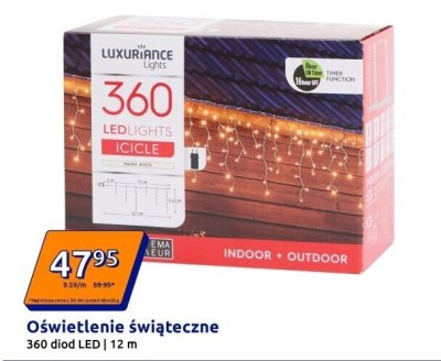 Oświetlenie świąteczne LED 12 m promocja w Action