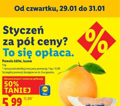 Pomelo żółte, luzem 1 kg promocja w Lidl
