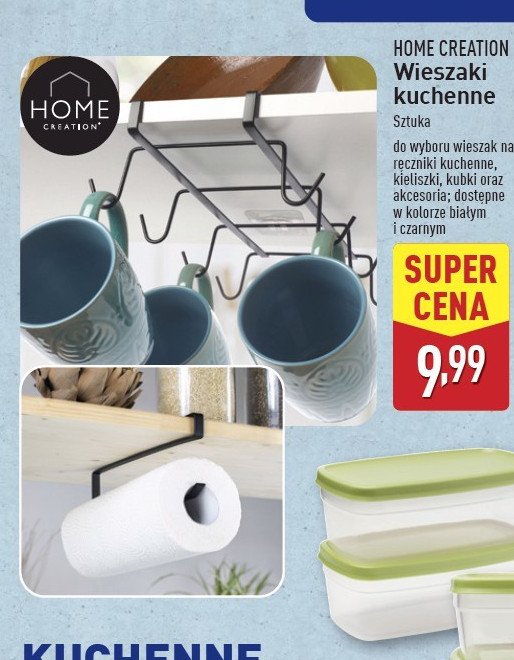 Wieszak na kieliszki czarny Home creation promocja