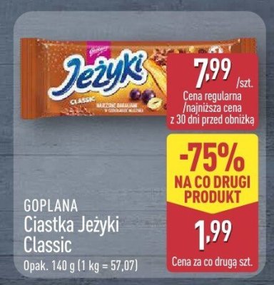 Ciastka Jeżyki Classic  promocja w Aldi