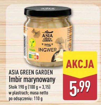Imbir marynowany Asia green garden promocja w Aldi