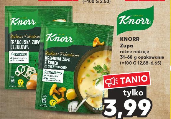 Kremowa zupa z kurek Knorr rozkosze podniebienia promocja
