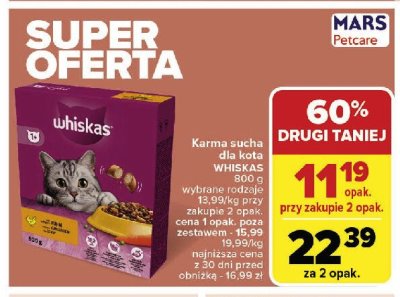 Karma dla kota z kurczakiem Whiskas promocja