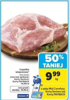 Łopatka wieprzowa bez kości Carrefour Market promocja