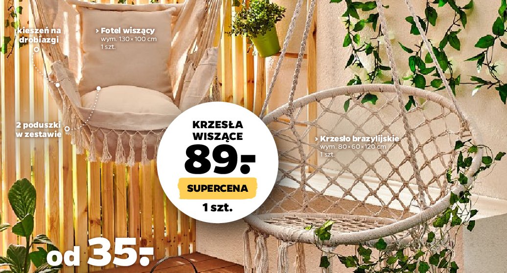 Fotel wisz膮cy promocja