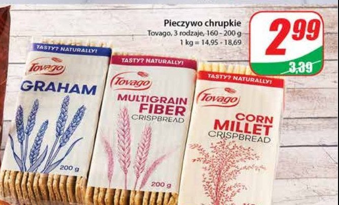 Pieczywo chrupkie graham Tovago promocja