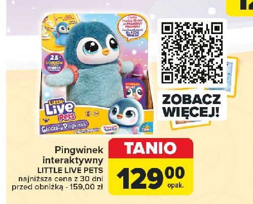 Pingwinek interaktywny Little live pets promocja w Carrefour