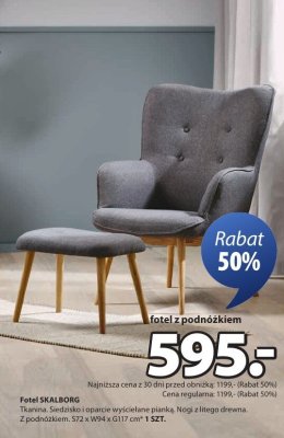 Fotel SKALBORG z podnóżkiem promocja w Jysk