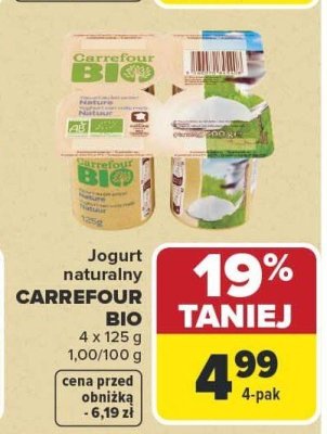 Jogurt naturalny Krasnystaw promocja w Carrefour