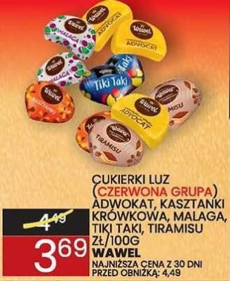 Cukierki luz (czerwona grupa) Adwokat promocja w Wafelek