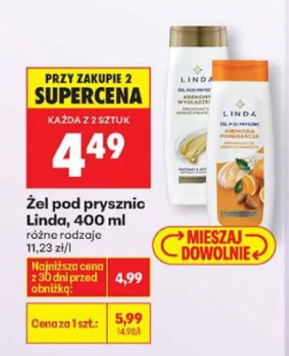 Żel pod prysznic Linda, 400 ml promocja w Biedronka