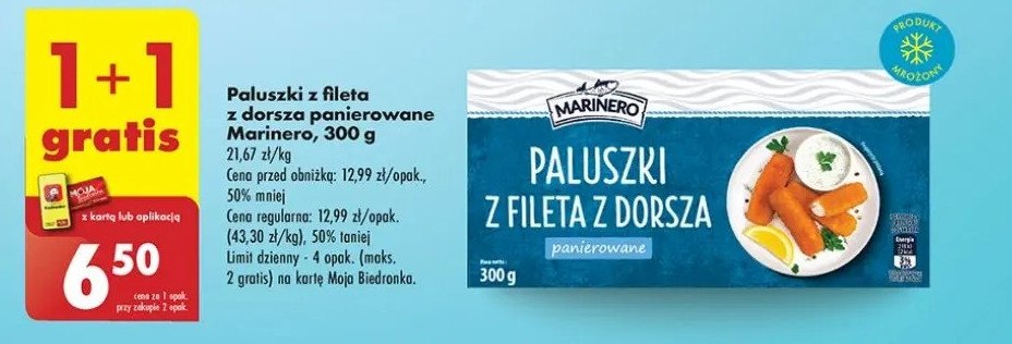 Paluszki z fileta z dorsza panierowane Marinero promocja