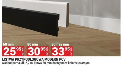 Listwa przypodłogowa Modern PCV 80 mm promocja w Merkury Market