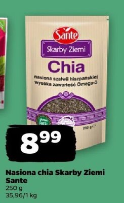 Nasiona chia Skarby Ziemi Sante promocja w Netto